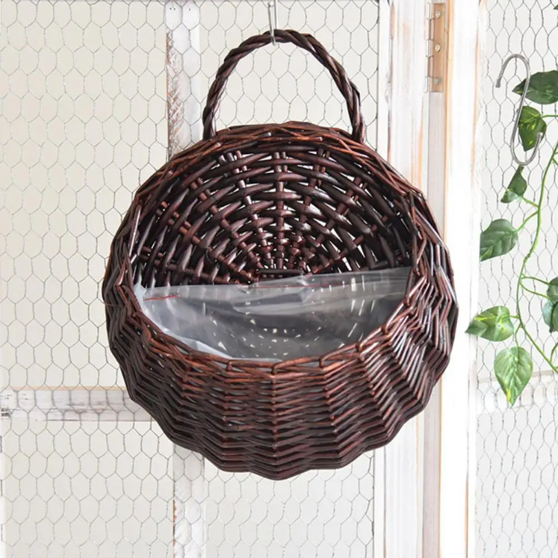 Flower Basket Handmade Weaving - Woven Wall Basket avaliação e preço