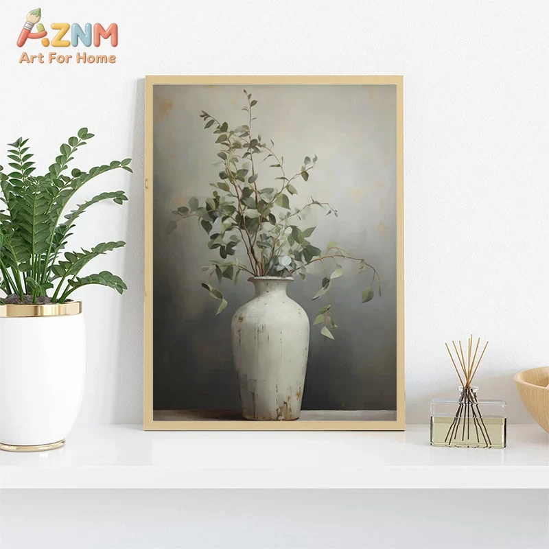 AZNM Vintage Flower Vase Canva - Home Decor Vase avaliação e preço