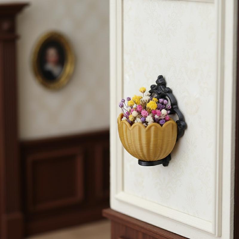 1Pcs 1 12 Miniature Dollhouse  - Woven Wall Basket avaliação e preço